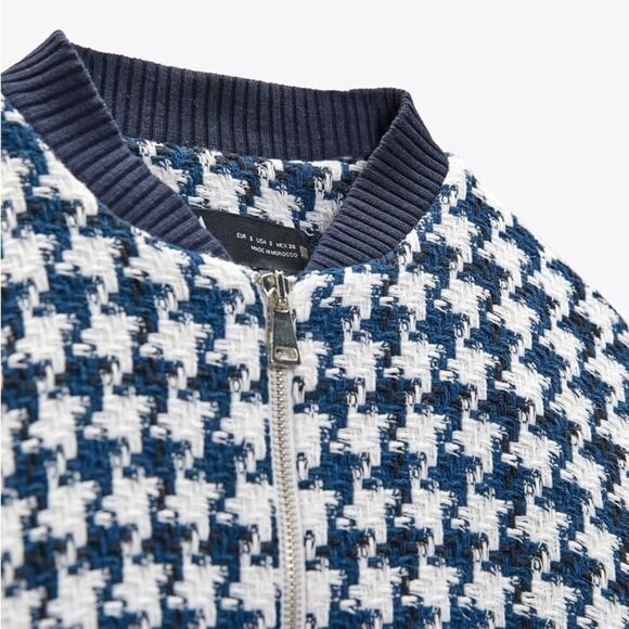 Zara Co-Ord Set Textured Bomber Shorts New - Picture 4 of 12